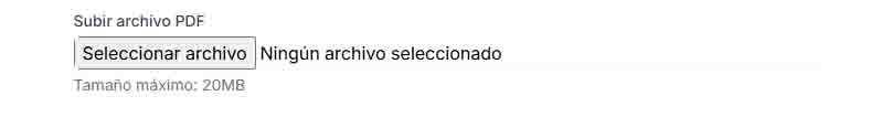 Sube PDF a convertir